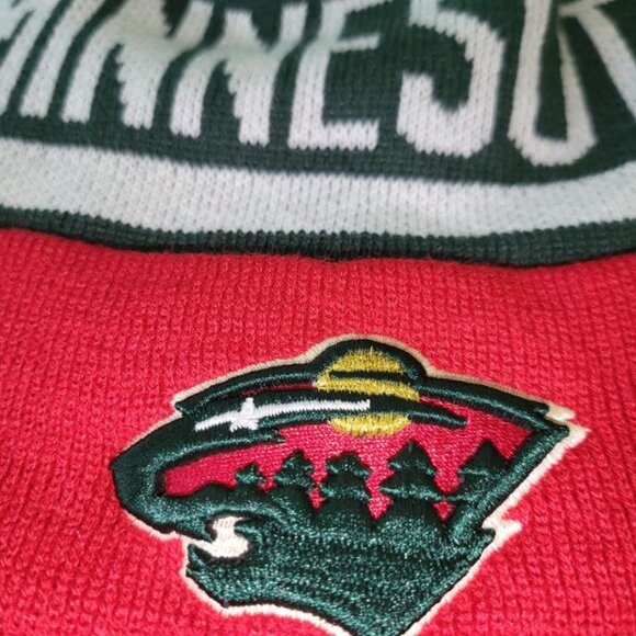 Minnesota Wild Beanie Toboggan Hat Cap ADULT Size Embossed Logo NHL New T1 - Picture 2 of 6